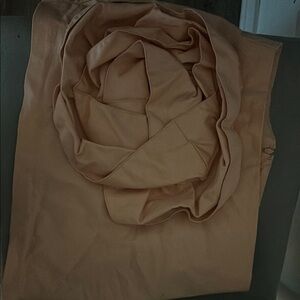 Elegant Tan Fabric with Rose Design